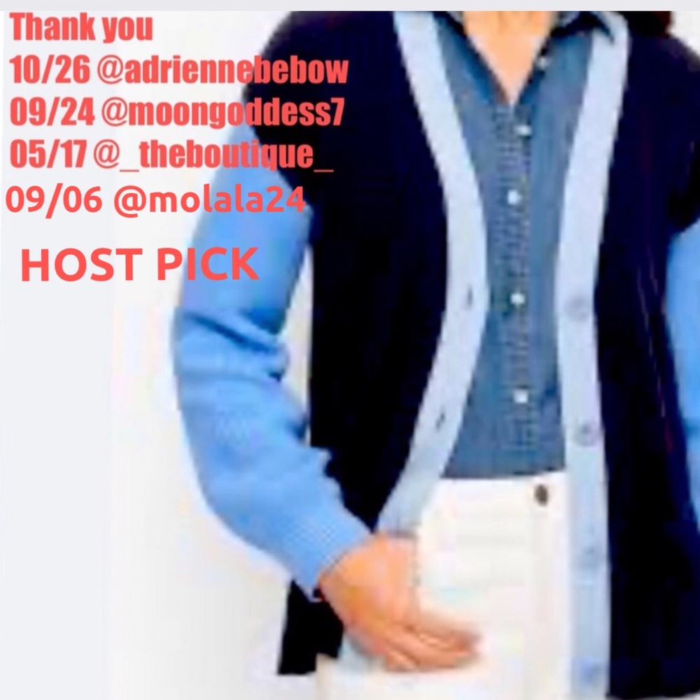 Talbots Shaker Stitch Cadigan Color Block style Large Petite New!